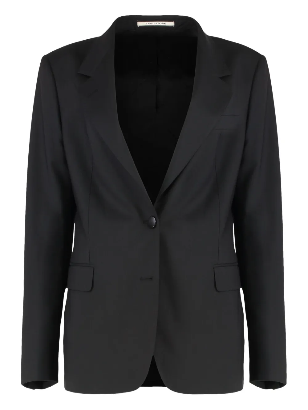 Tagliatore Complete In Two Pieces In Mixed Wool In Black