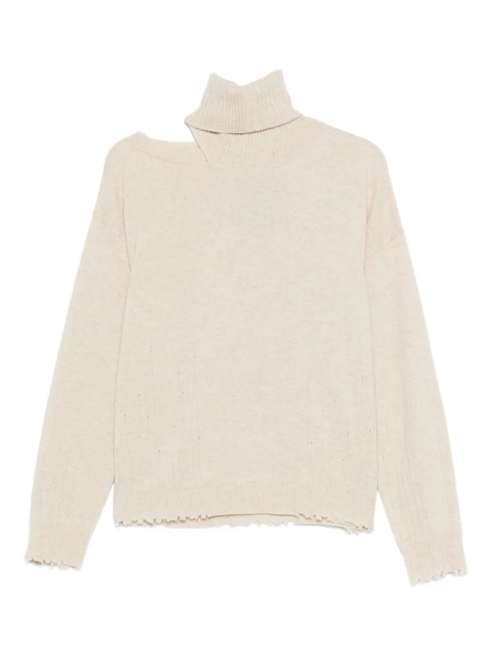Uma Wang suéter con cuello de tortuga y aberturas | blanco | Image 1