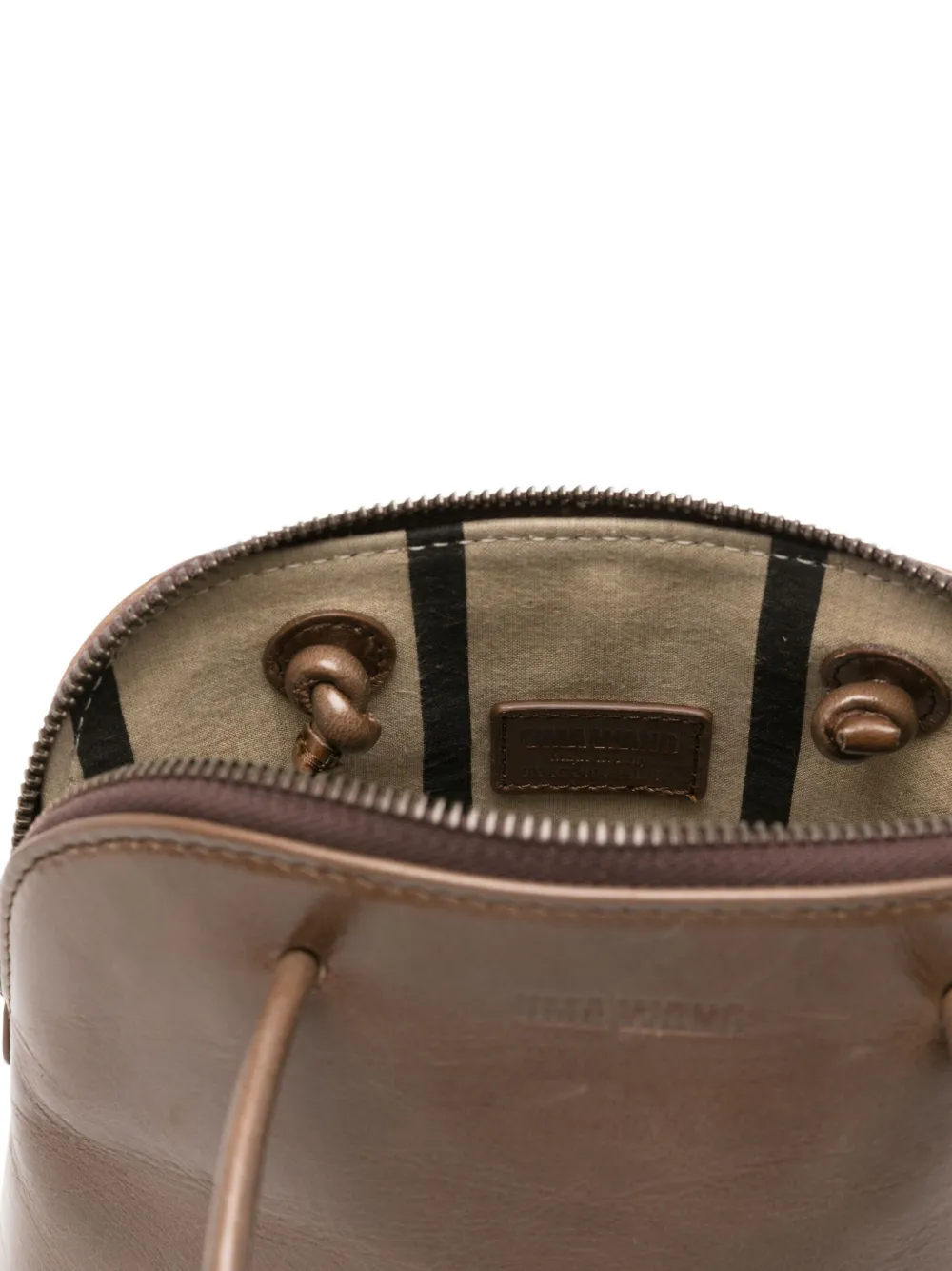 Uma Wang Kleine zachte leren clutch Bruin