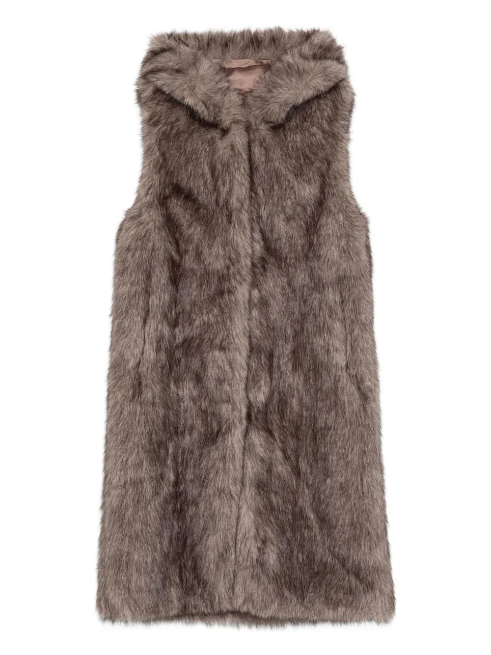 Betta Corradi hooded faux-fur vest | Grey | Image 1