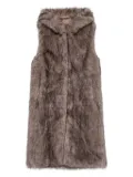Betta Corradi hooded faux-fur vest - Grey