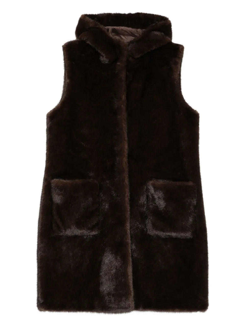 Betta Corradi hooded patch-pocket gilet | Brown | Image 1