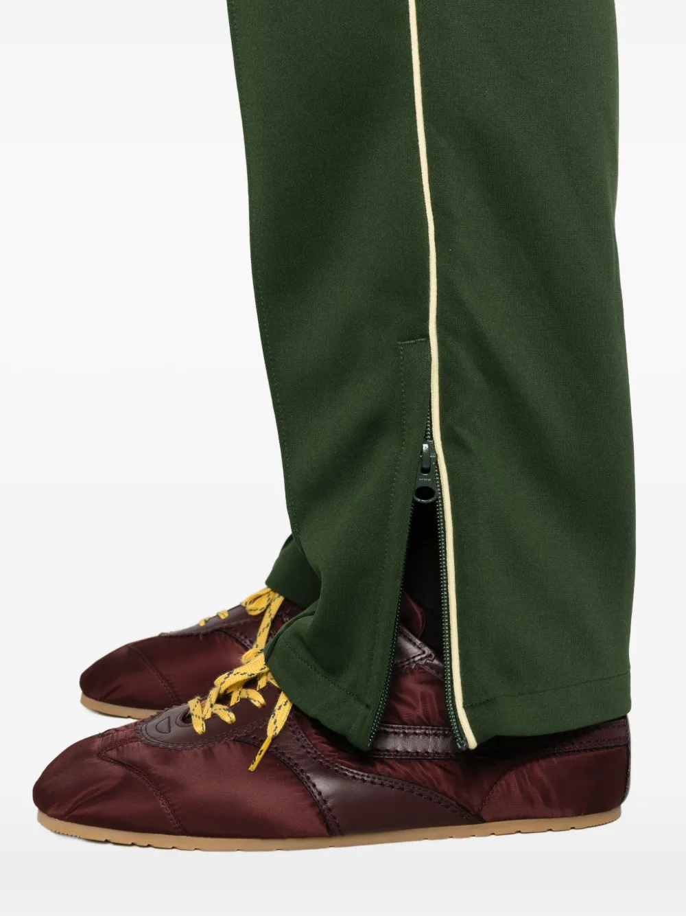 Walk In Paris Side-stripe Track Pants In Green