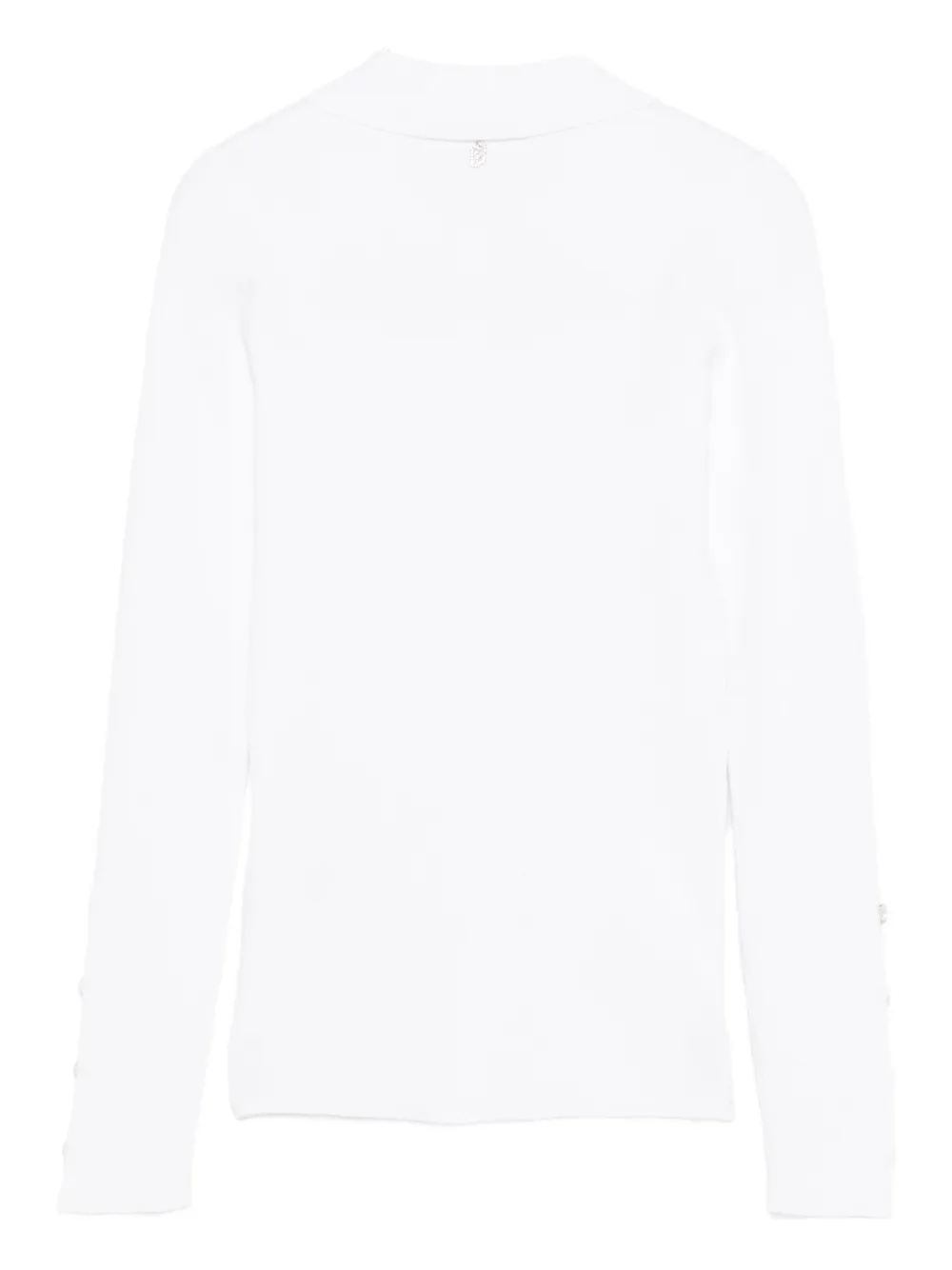 LIU JO buttoned long-sleeved polo top - Wit