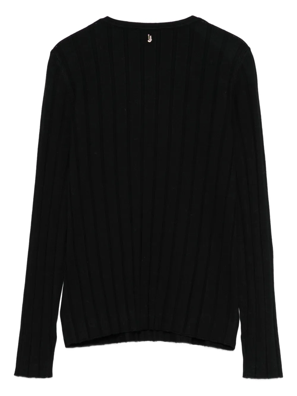 LIU JO rhinestone-embellished keyhole top - Zwart