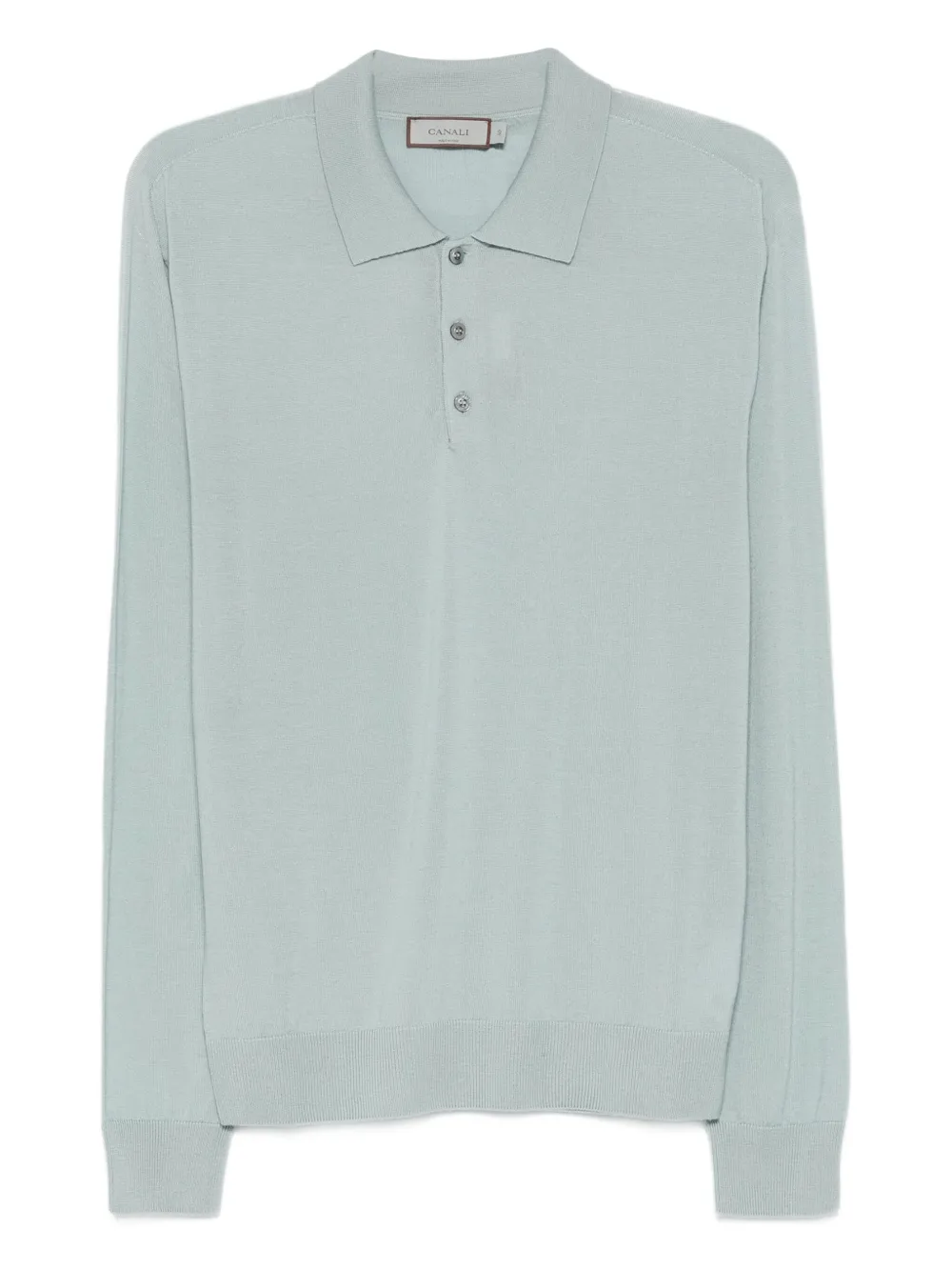 Canali Polo a maniche lunghe - Blu