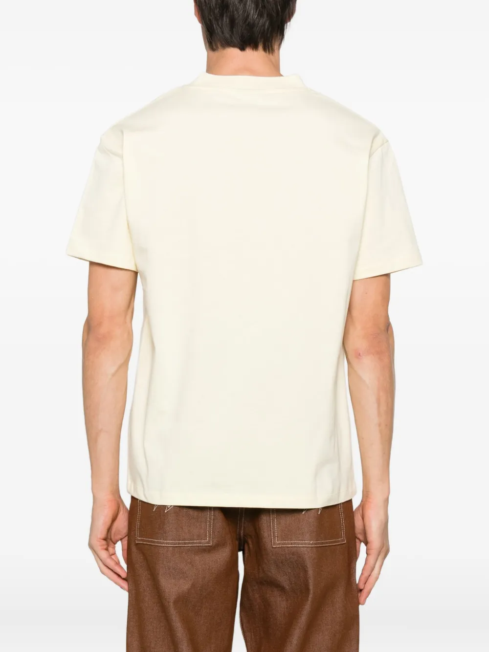 Walk In Paris Logo-embroidered T-shirt In Neutral