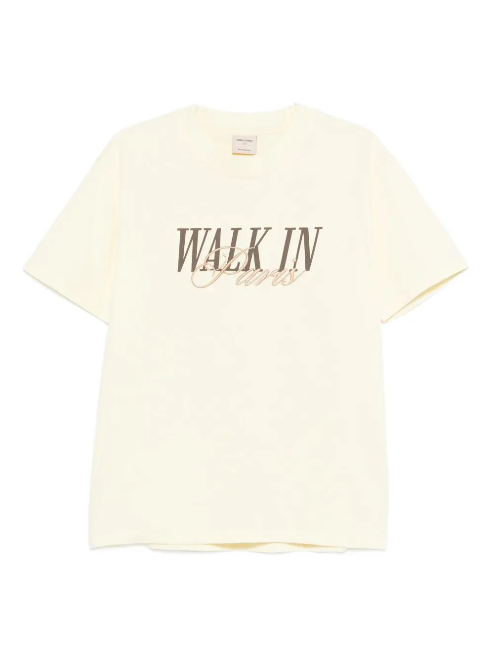 WALK IN PARIS logo-embroidered T-shirt | Neutrals | Image 1