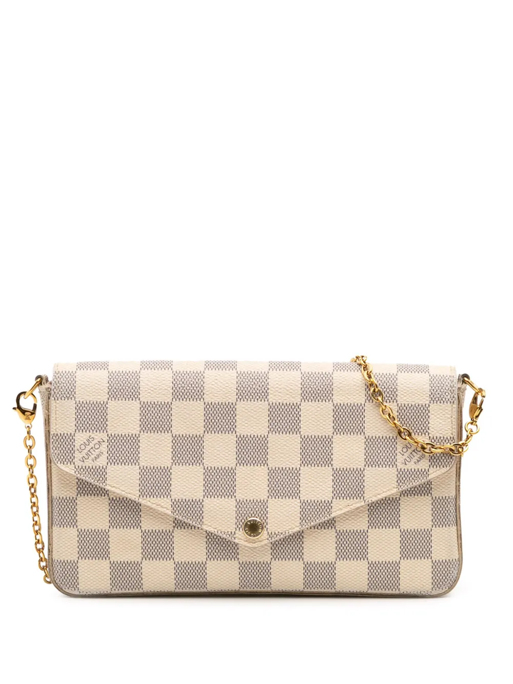 Louis Vuitton Pre-Owned 2016 ダミエ アズール ポシェット フェリーチェ ショルダーバッグ - ホワイト Louis Vuitton Pre-Owned 2016 ダミエ アズール ポシェット フェリーチェ ショルダーバッグ - ホワイト