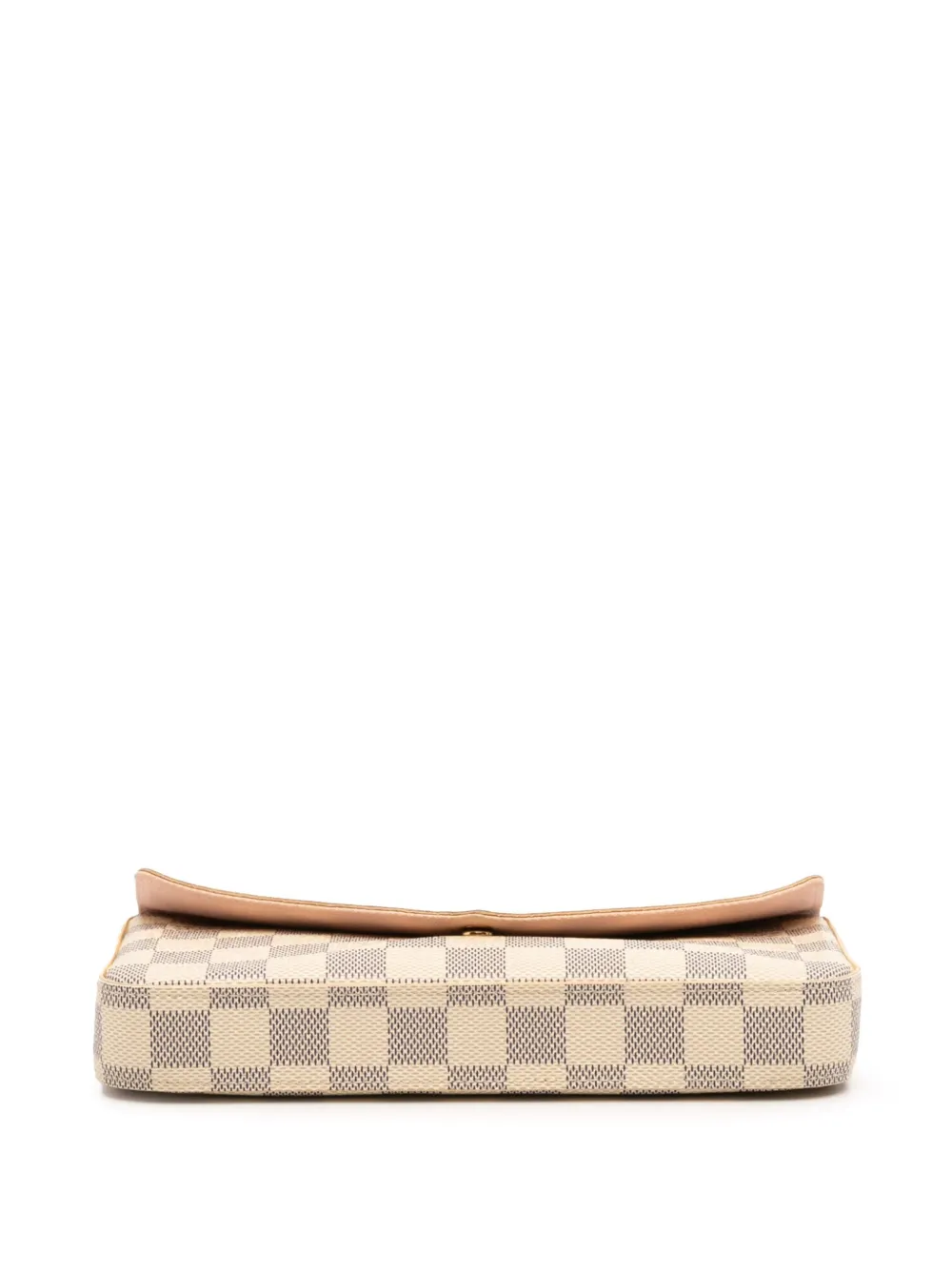 Pre-owned Louis Vuitton 2019 Damier Azur Pochette Felicie Crossbody Bag In White