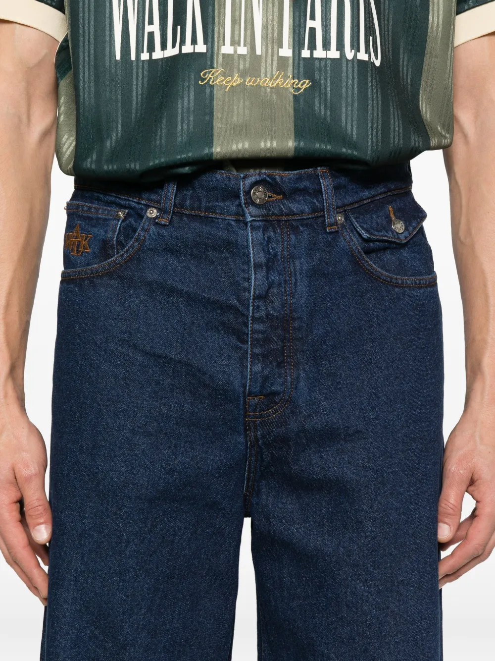 Walk In Paris Original Wide-leg Jeans In Blue