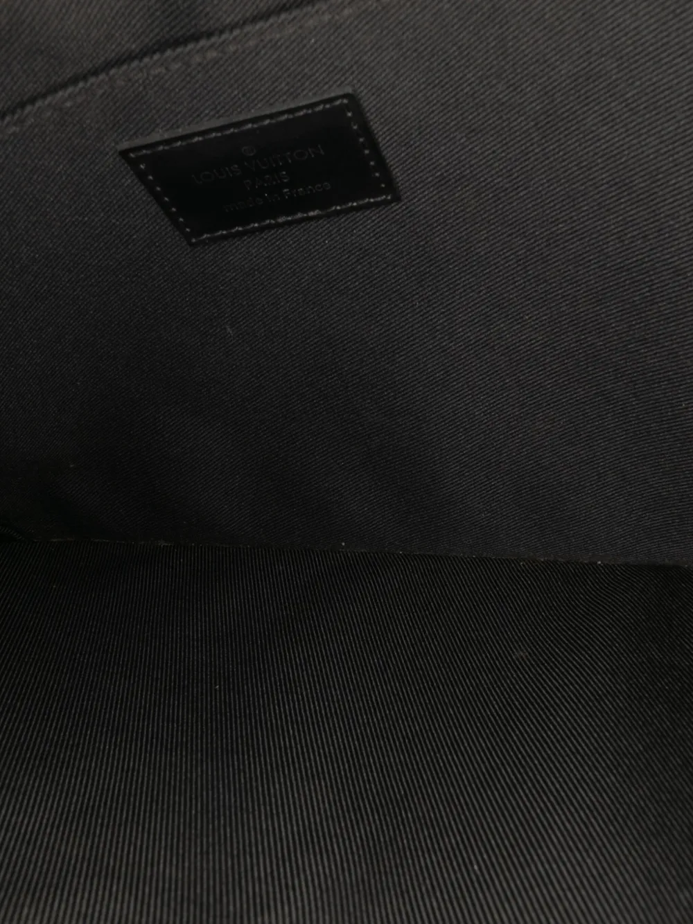 Pre-owned Louis Vuitton 2015 Damier Graphite Pochette Jour Pm Clutch Bag In Black