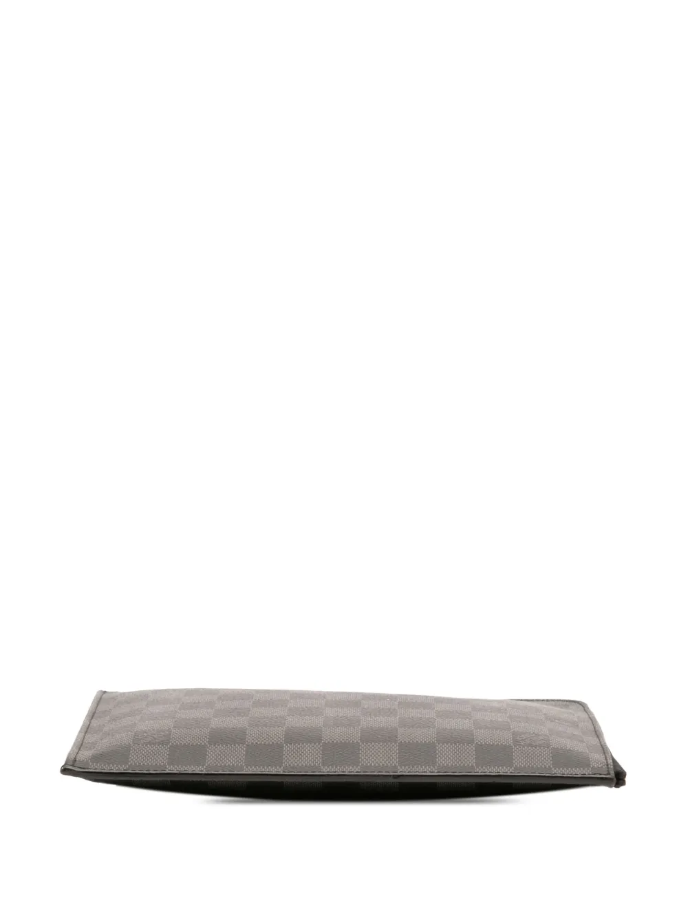 Pre-owned Louis Vuitton 2015 Damier Graphite Pochette Jour Pm Clutch Bag In Black
