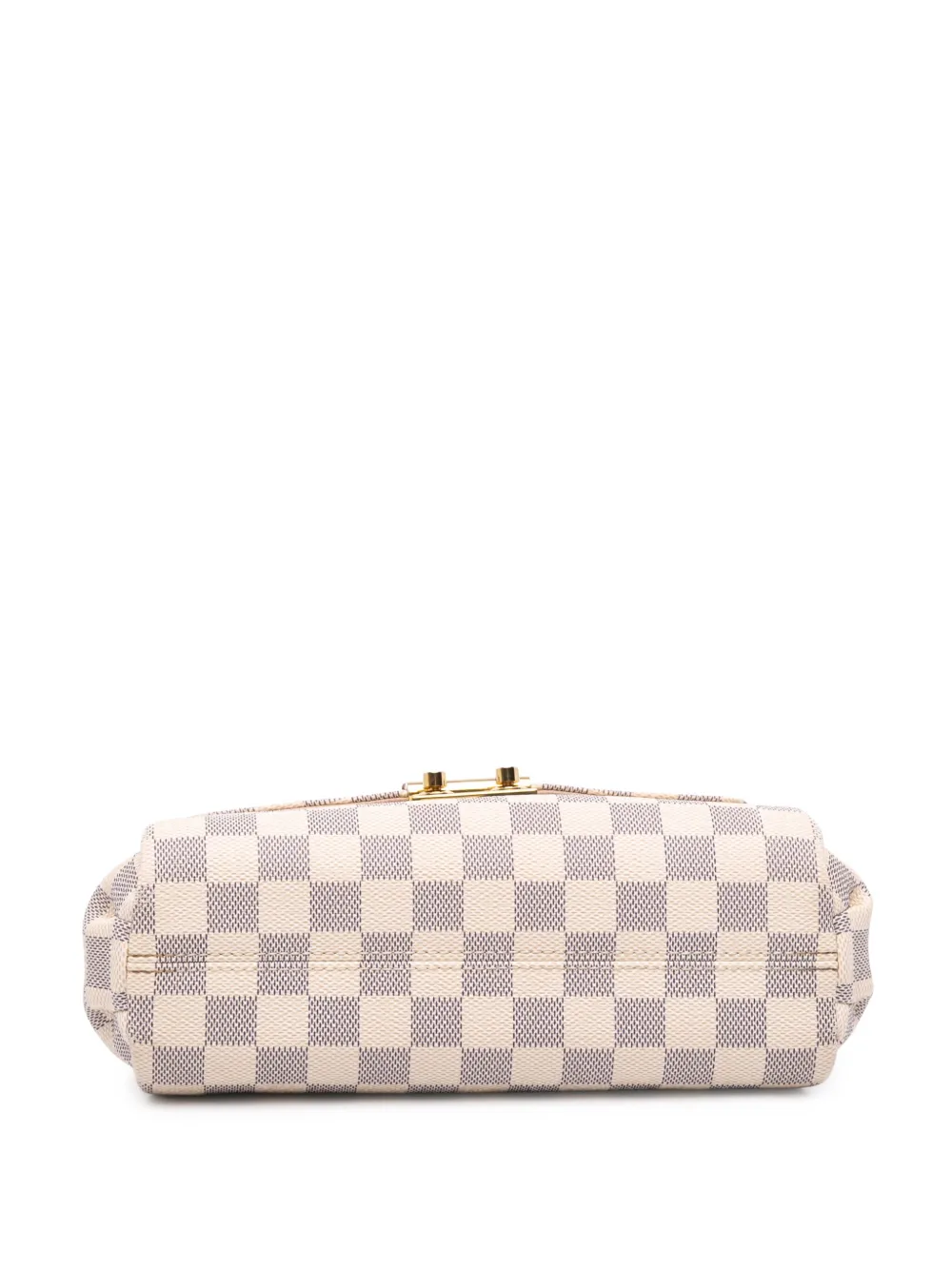 Pre-owned Louis Vuitton 2016 Damier Azur Croisette Satchel In White