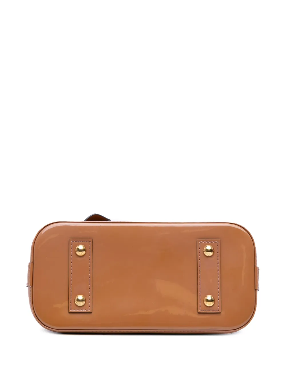 Pre-owned Louis Vuitton 2013 Monogram Vernis Alma Bb Satchel In Brown