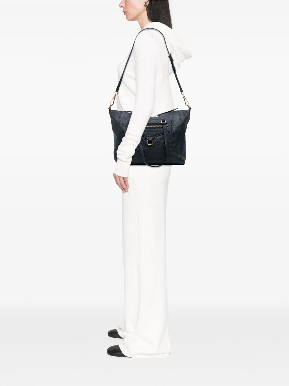 Pre-owned Louis Vuitton 2010-2025 Monogram Empreinte Lumineuse Pm Satchel In Blue