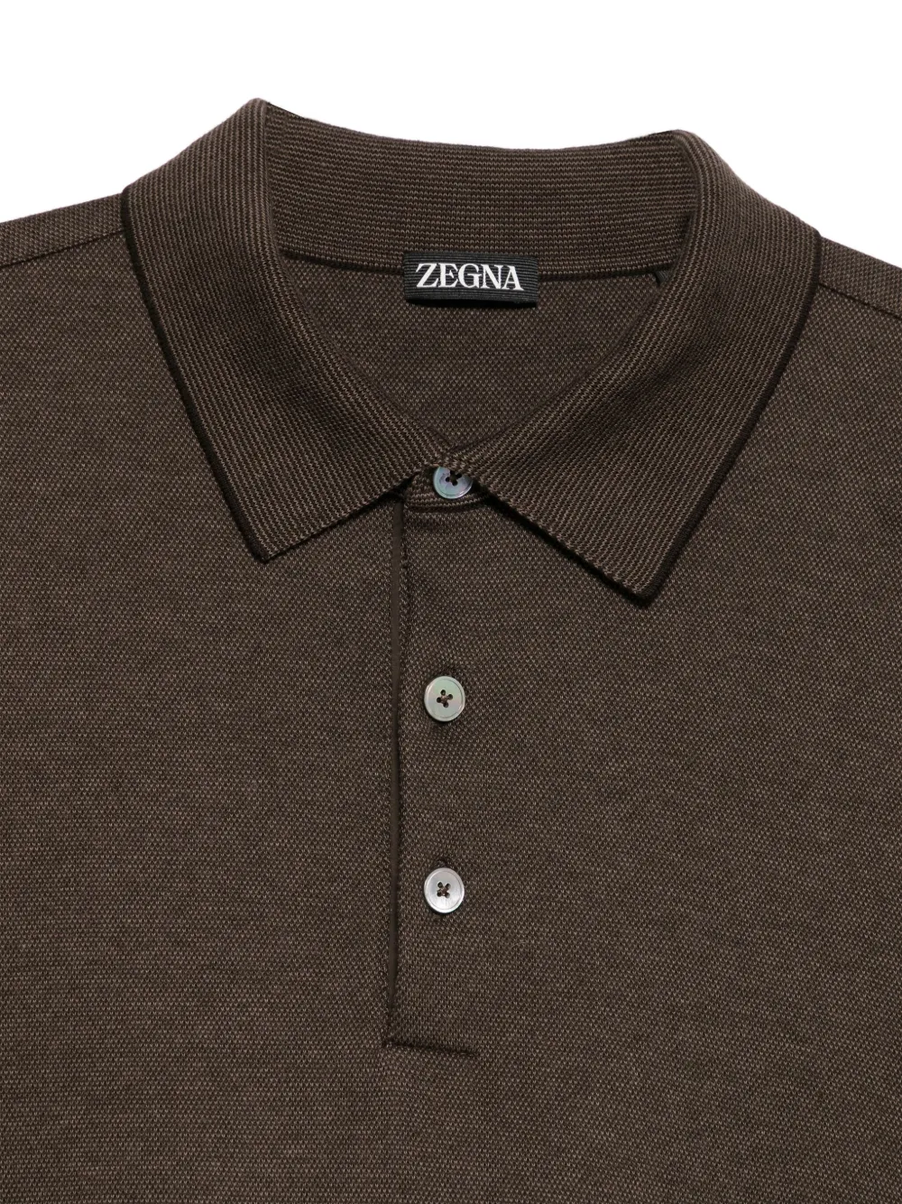 Zegna Poloshirt met lange mouwen Bruin
