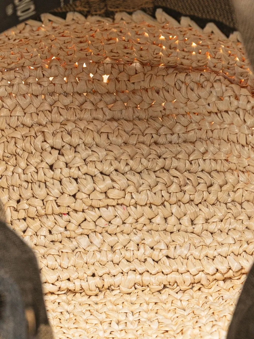 Pre-owned Fendi 2010-2025 Zucca Pequin Jaquard And Straw Mon Tresor Bucket Bag Satchel In Brown