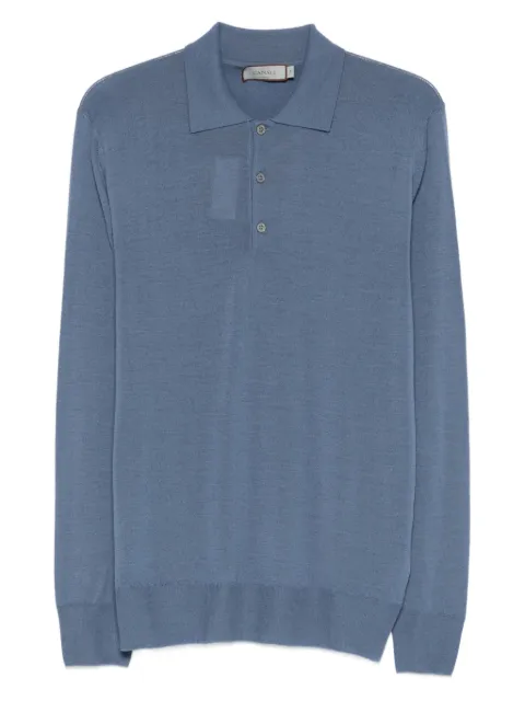 Canali Button-up poloshirt