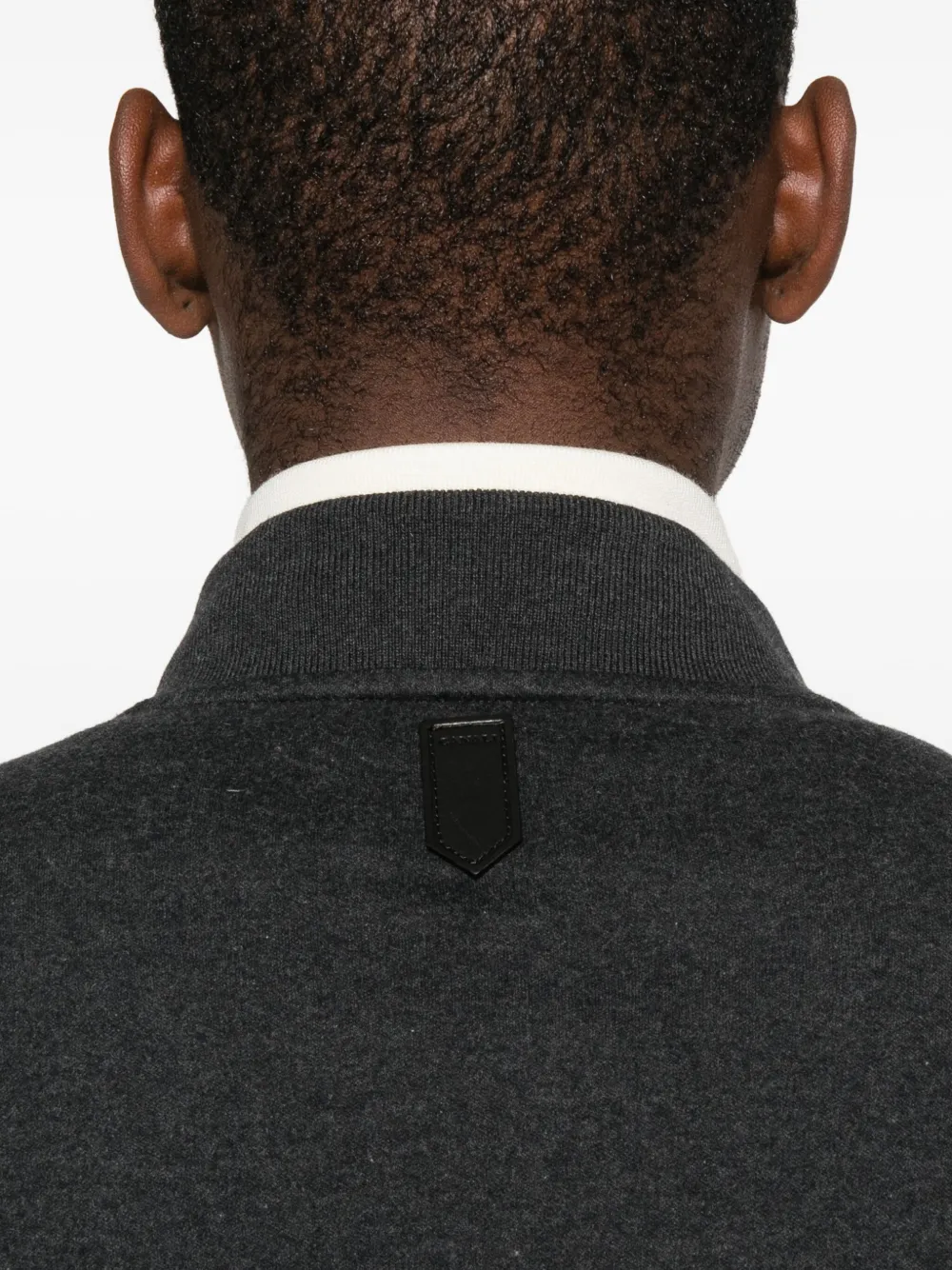 Canali Zip Cotton Jacket In Gray