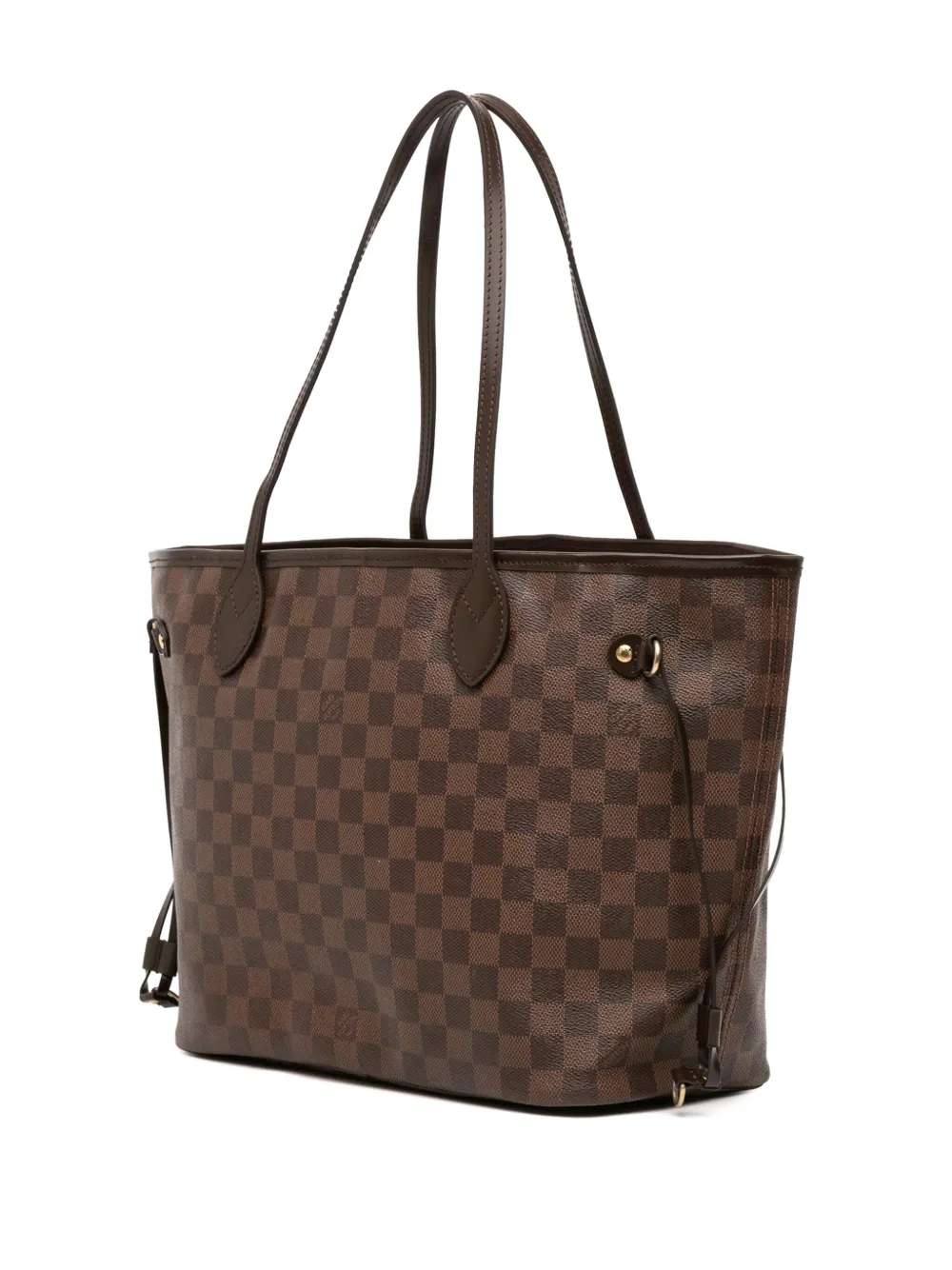 Pre-owned Louis Vuitton 2009 Damier Ebene Neverfull Mm Tote Bag In Brown