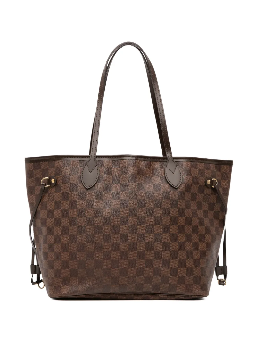 Pre-owned Louis Vuitton 2009 Damier Ebene Neverfull Mm Tote Bag In Brown