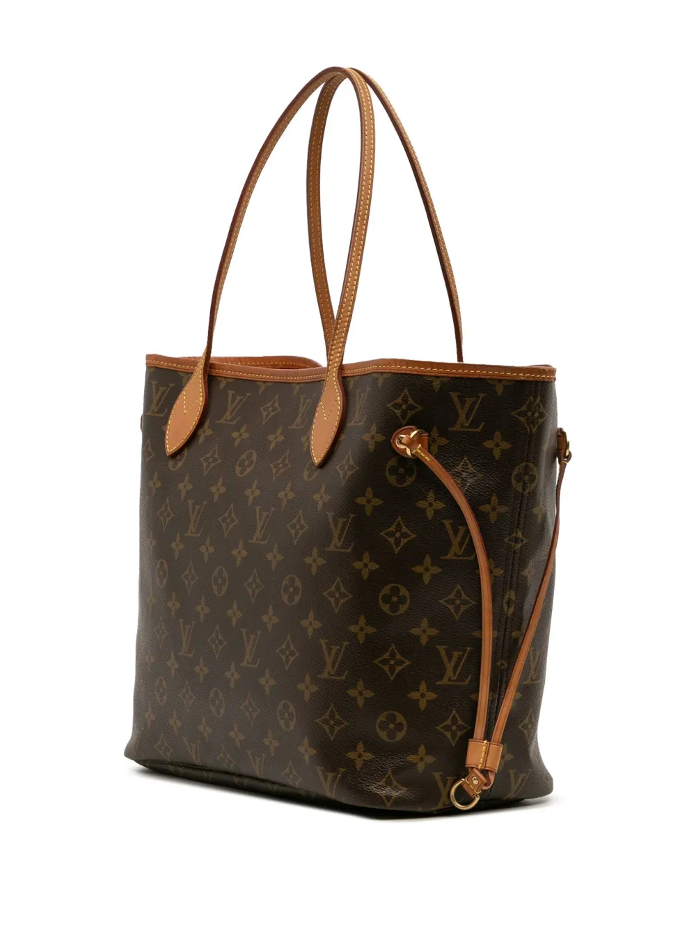 Pre-owned Louis Vuitton 2014 Monogram Neverfull Mm Tote Bag In Brown