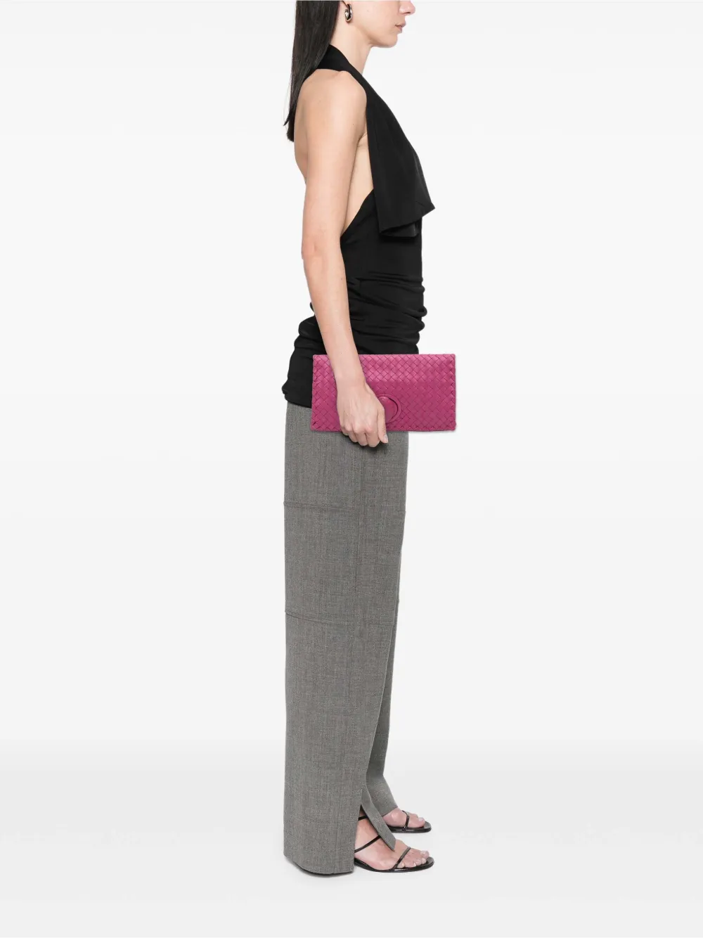 Bottega Veneta Pre-Owned 2011 Nappa Intrecciato Turn Lock clutch bag | Pre-Owned | Image 2