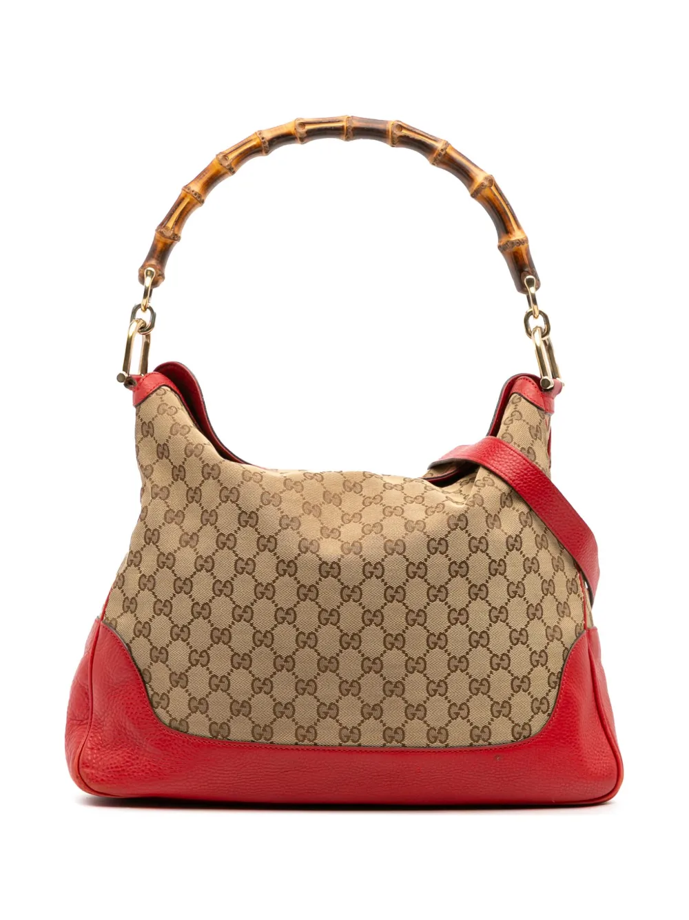 Gucci Pre-Owned 2016-2025 GGキャンバス バンブー ダイアナ サッチェルバッグ - ブラウン Gucci Pre-Owned 2016-2025 GGキャンバス バンブー ダイアナ サッチェルバッグ - ブラウン
