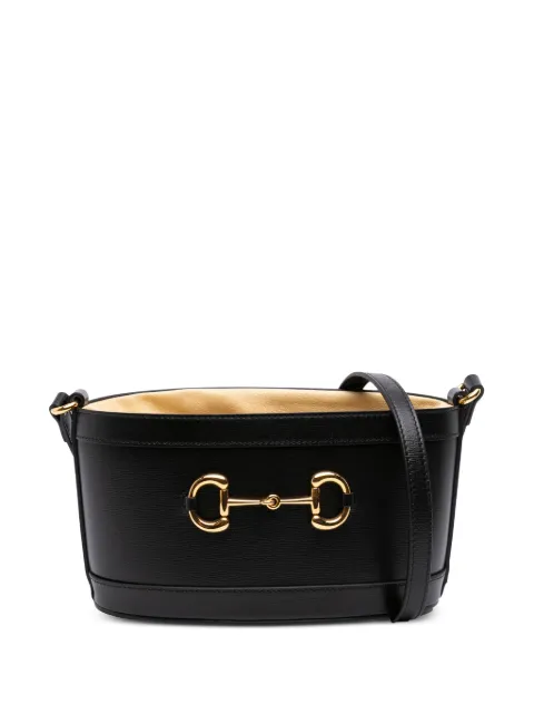 Gucci Pre-Owned 2016-2025 Leather Horsebit 1955 bucket bag