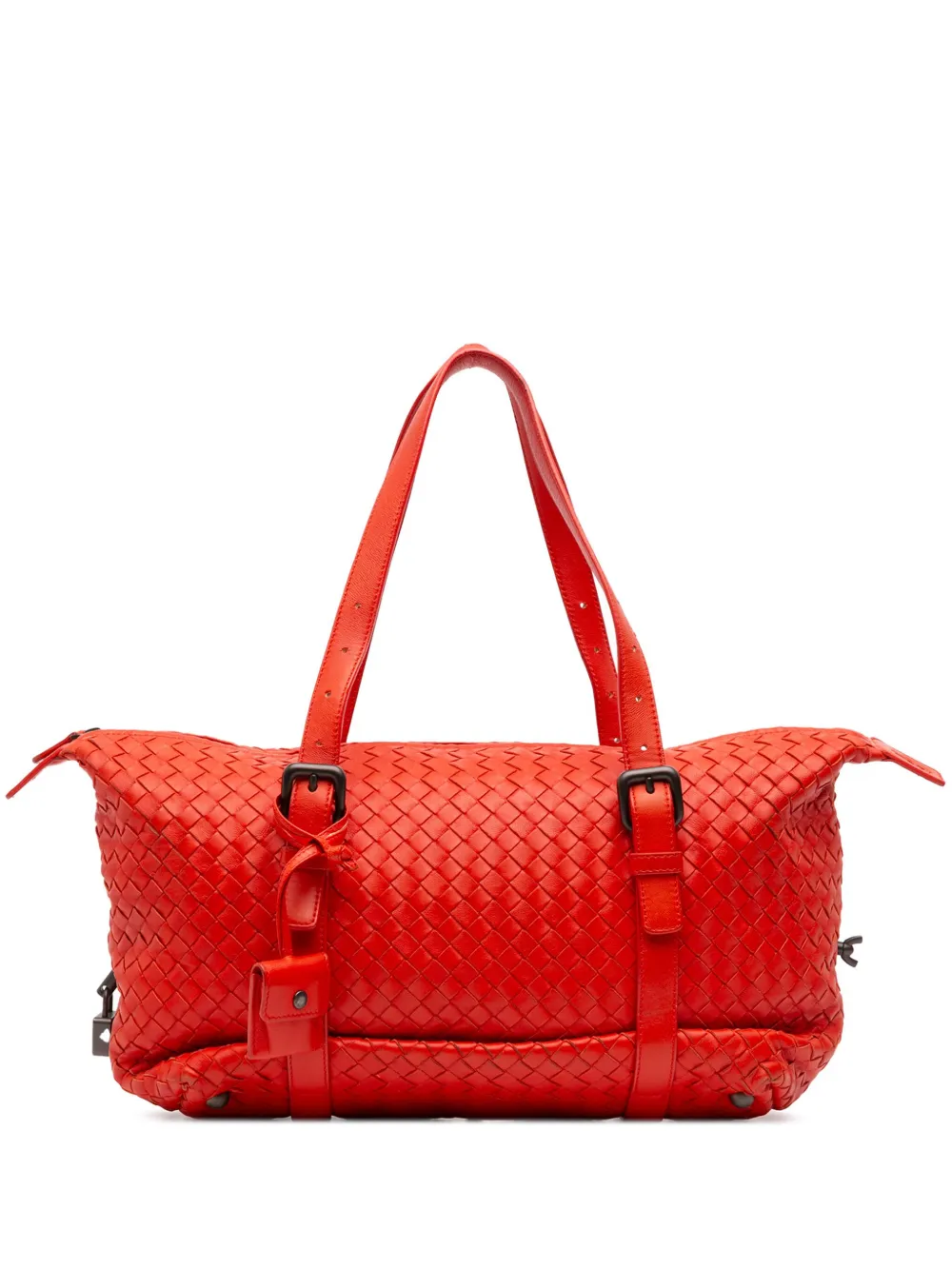 Bottega Veneta Pre-Owned 2012-2025 ナッパ イントレチャート モンテーニュ ショルダーバッグ - レッド Bottega Veneta Pre-Owned 2012-2025 ナッパ イントレチャート モンテーニュ ショルダーバッグ - レッド