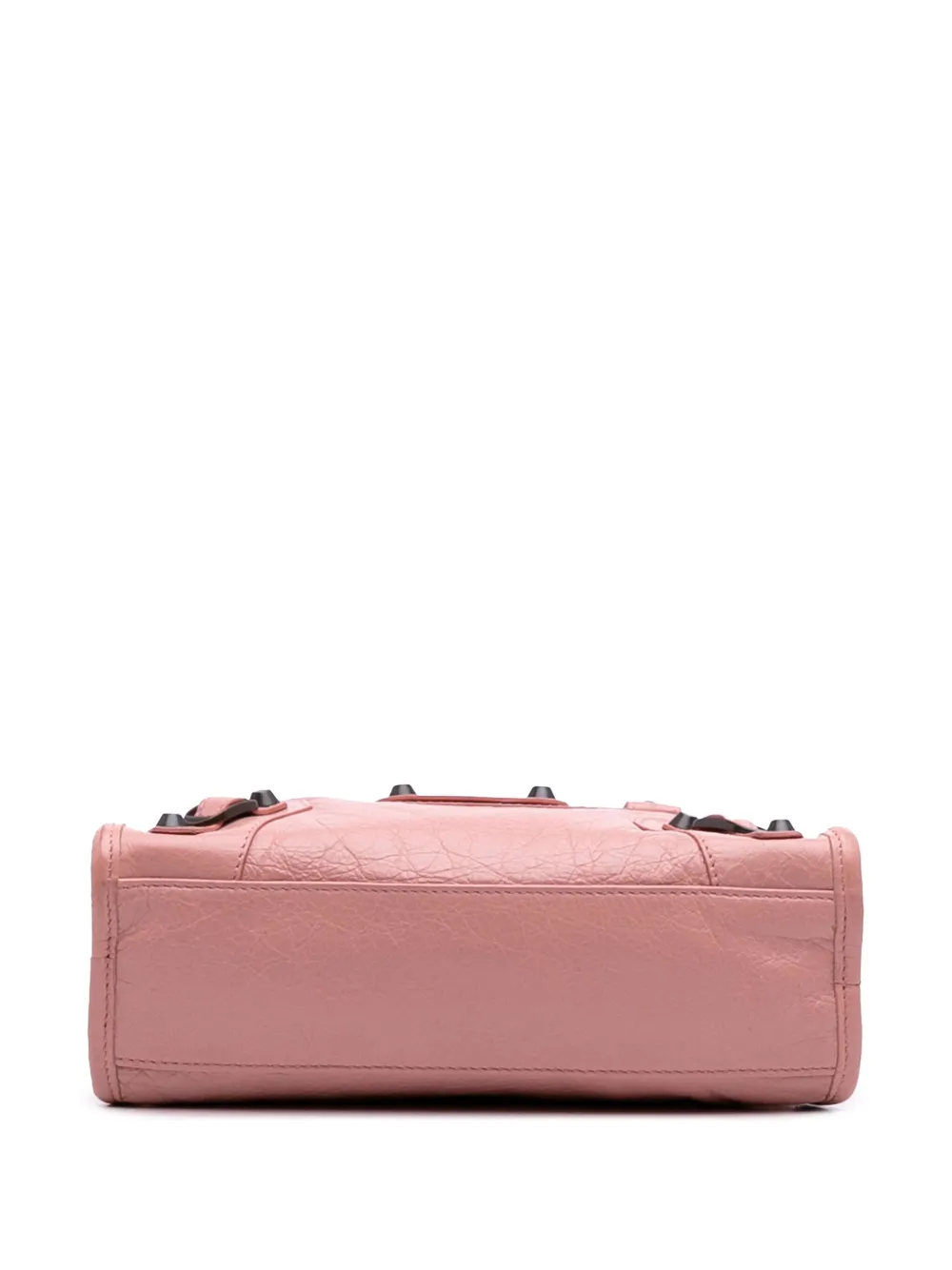 Pre-owned Balenciaga 2013 Mini Lambskin Motocross Classic City Satchel In Pink