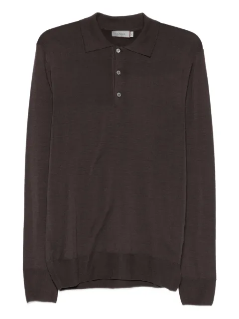 Canali button-placket polo shirt