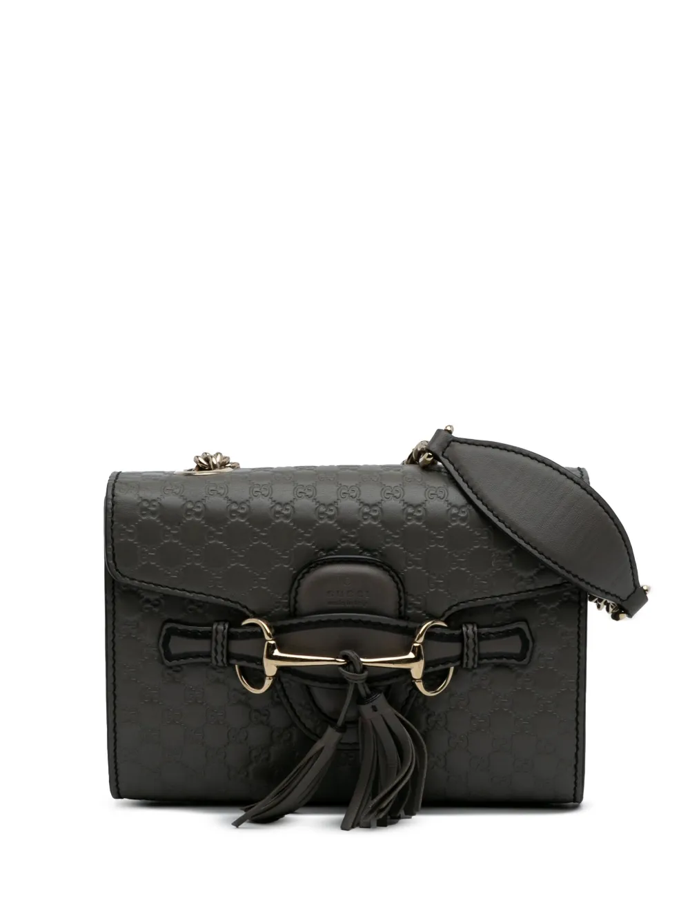 Gucci Pre-Owned 2000-2015 ミニ マイクログッチシマ エミリー ショルダーバッグ - グレー Gucci Pre-Owned 2000-2015 ミニ マイクログッチシマ エミリー ショルダーバッグ - グレー