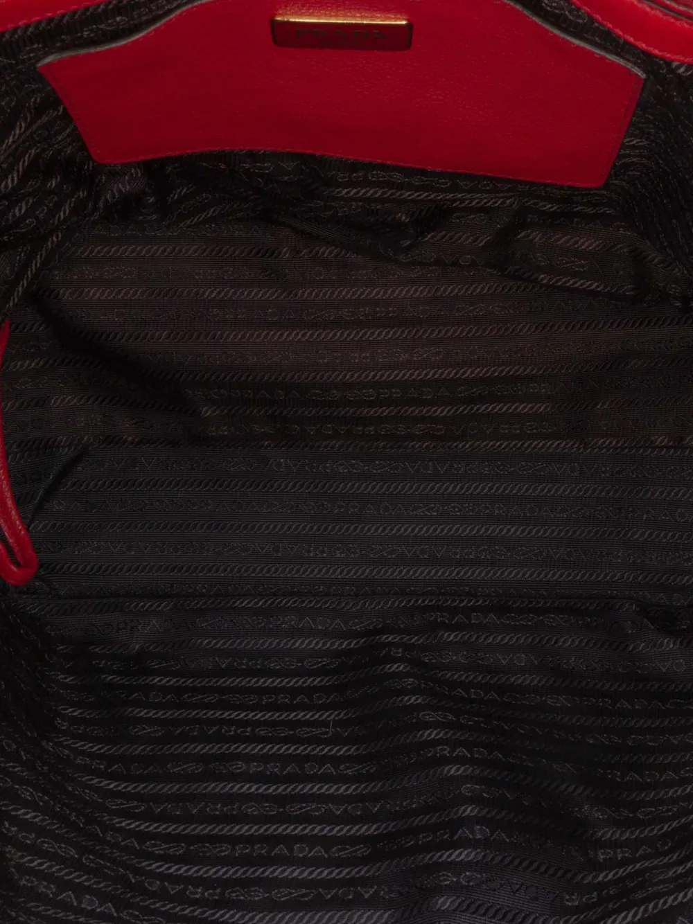Pre-owned Prada 2000-2025 Vitello Daino Open Convertible Tote Satchel In Red