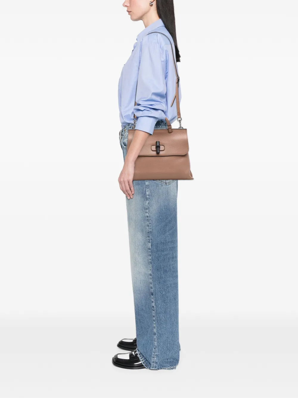 Gucci Pre-Owned 2016-2025 Medium Leather Bamboo Daily satchel | Pre-Owned | Image 2