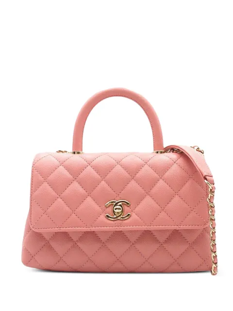 CHANEL Pre-Owned 2021-2025 Mini Caviar Coco Top Handle Bag satchel