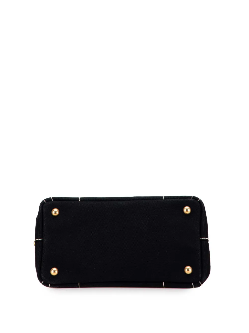 Pre-owned Prada 2013-2025 Small Canvas Canapa Logo Satchel In Black