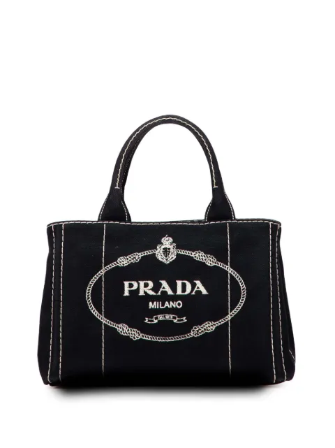 Prada Pre-Owned 2013-2025 Small Canvas Canapa Logo satchel