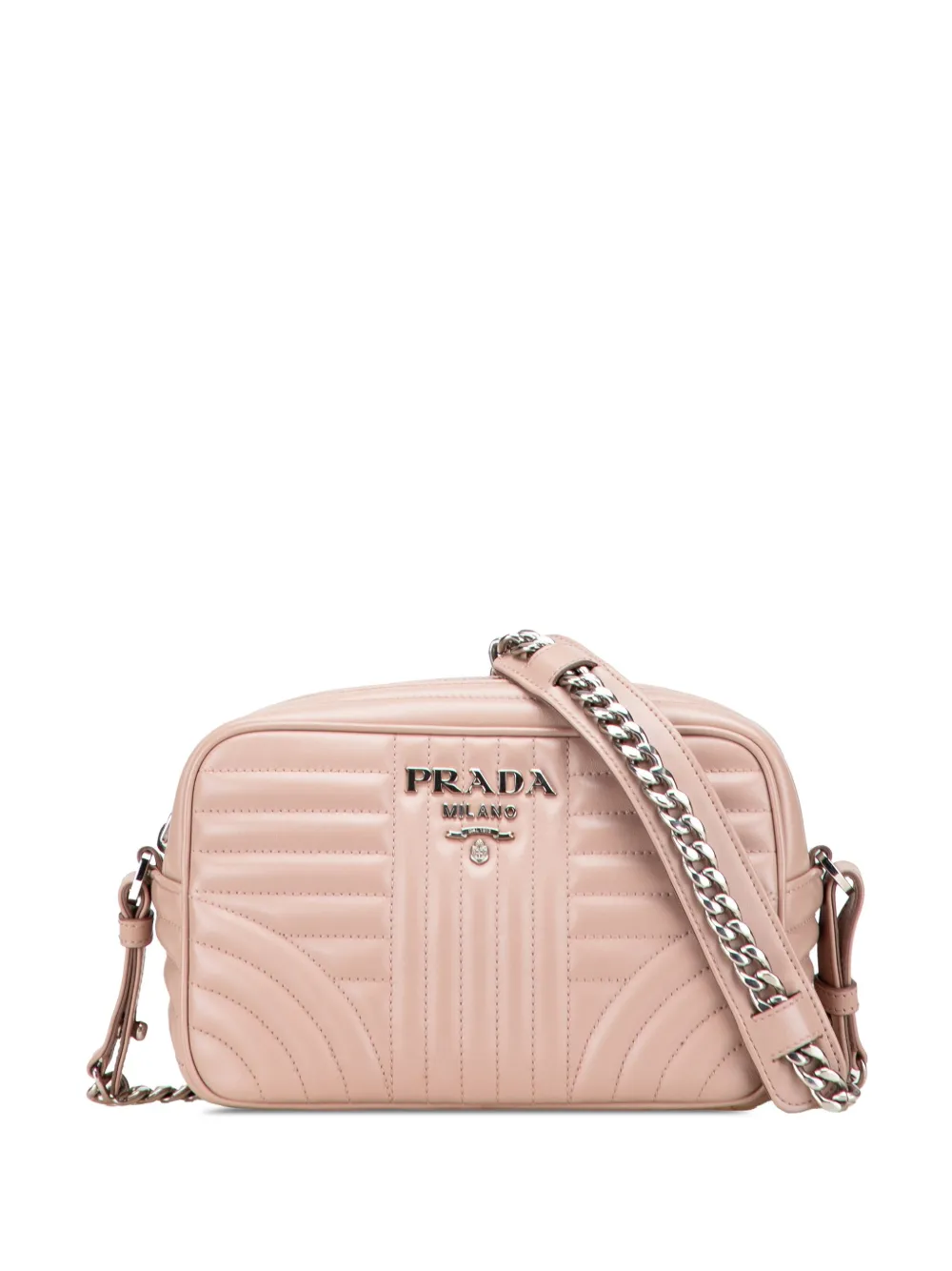 Prada Pre-Owned 2013-2025 ソフト カーフ ダイアグラム ショルダーバッグ - ブラウン Prada Pre-Owned 2013-2025 ソフト カーフ ダイアグラム ショルダーバッグ - ブラウン