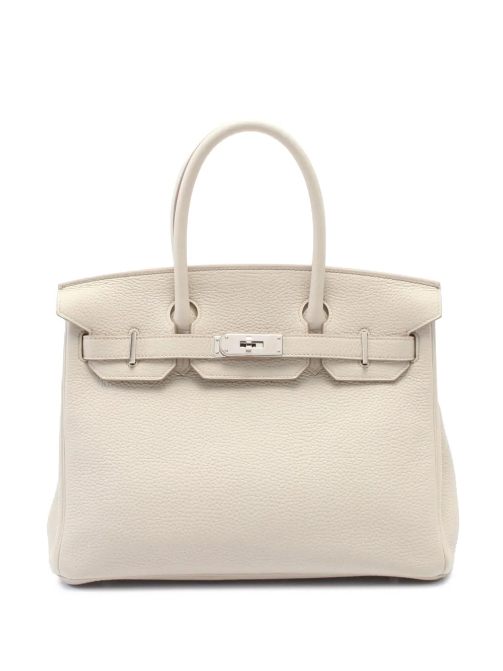 Hermès Pre-Owned 2017 トゴ バーキン ルトゥルネ 30 ハンドバッグ - ホワイト Hermès Pre-Owned 2017 トゴ バーキン ルトゥルネ 30 ハンドバッグ - ホワイト