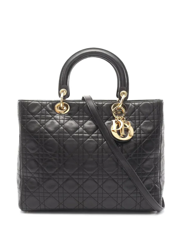 Christian Dior Pre-Owned 1990-2025 ラージ ラムスキン カナージュ