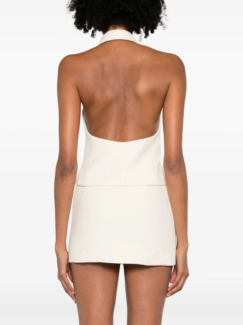 Medeea V-neck Vest In Neutral
