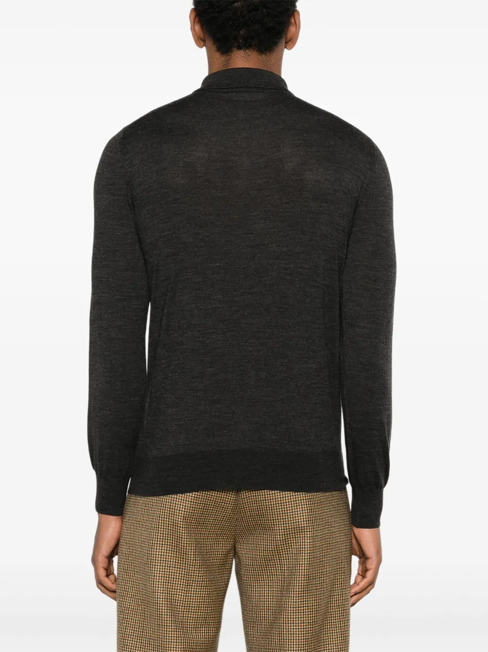 Kangra Poloshirt met lange mouwen Grijs