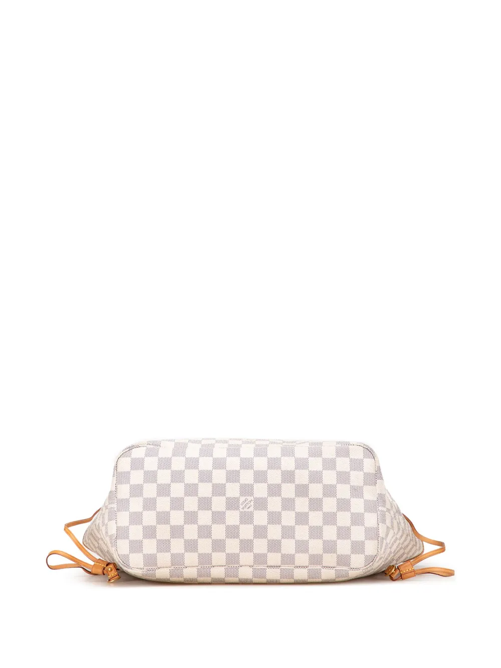 Pre-owned Louis Vuitton 2011 Damier Azur Neverfull Mm Tote Bag In White