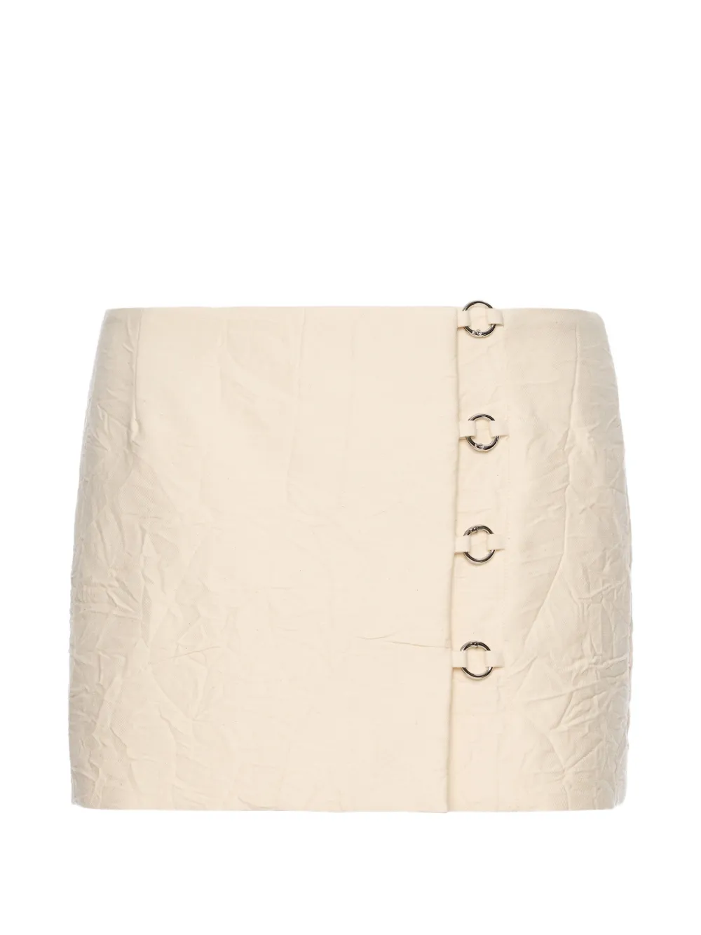 MEDEEA ring-detail asymmetric skirt - Bianco