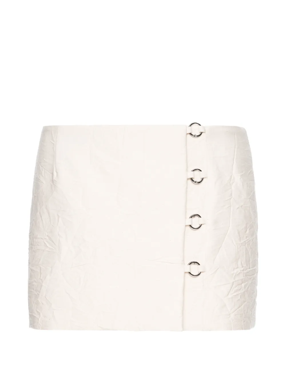 MEDEEA ring-detail asymmetric skirt - Bianco