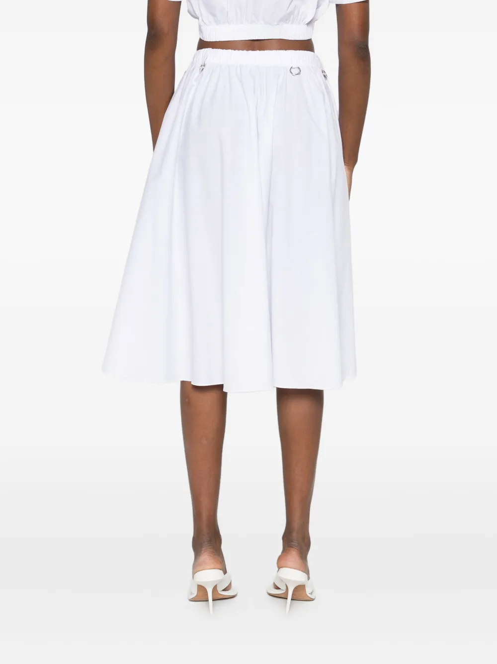 Medeea Cotton A-line Skirt In White