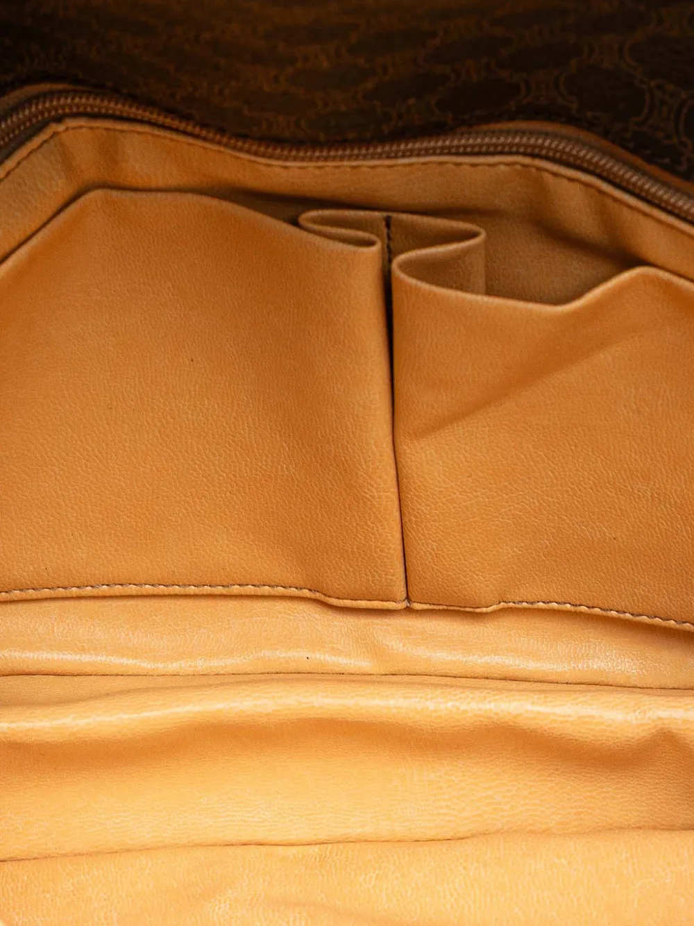 Pre-owned Celine 20th Century Macadam Coated Canvas Clutch Bag In Brown