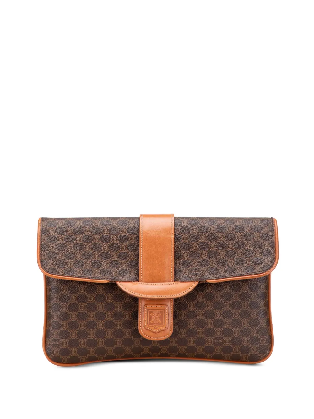 Celine Pre-Owned 20th Century マカダム コーテッドキャンバス クラッチバッグ - ブラウン Celine Pre-Owned 20th Century マカダム コーテッドキャンバス クラッチバッグ - ブラウン